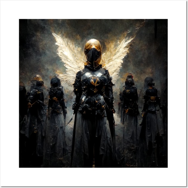 Dark Army of the Angels | Black and Gold Wall Art by Classical
